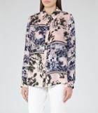 Reiss Hallis - Printed Shirt In Pink, Womens, Size 0