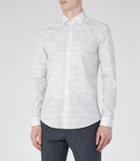 Reiss Striker - Mens Tonal Print Shirt In Grey, Size S