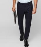 Reiss Ciaro - Heavyweight Cotton Trousers In Blue, Mens, Size 28