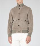 Reiss Connor - Suede Button Jacket In Brown, Mens, Size Xs
