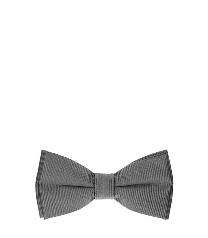 Reiss Del - Mens Textured Silk Bow Tie In Grey