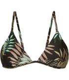 Reiss Gisele Print T - Womens Printed Bikini Top In Black, Size Xs