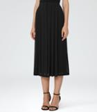 Reiss Muir - Womens Midi Skirt In Black, Size 6