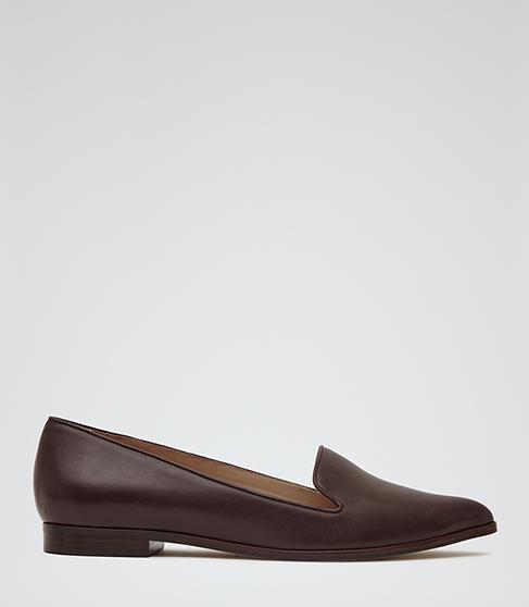 Reiss Volta Leather Point-toe Pumps