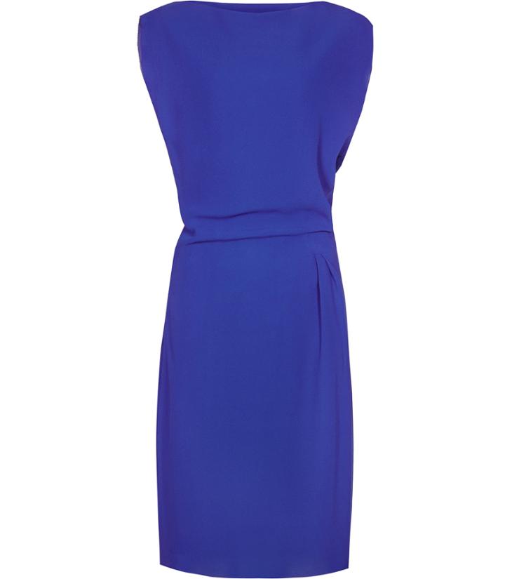 Reiss Kier - Womens Pleat-detail Dress In Blue, Size 10