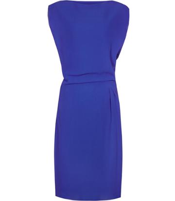 Reiss Kier - Womens Pleat-detail Dress In Blue, Size 10
