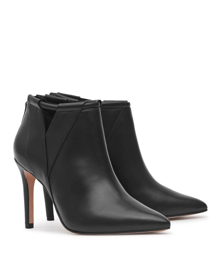 Reiss Nicola - Womens Point-toe Ankle Boots In Black, Size 5