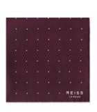 Reiss Helmar - Silk Dotted Pocket Square In Red, Mens