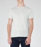 Reiss Bless Marl - Mens Crew Neck T-shirt In Blue