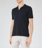 Reiss Exmoor - Textured Polo Shirt In Blue, Mens, Size Xs