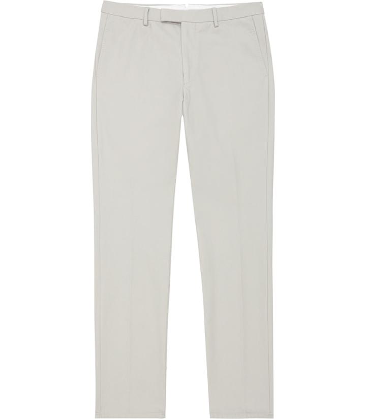 Reiss Ciaro - Mens Cotton Trousers In Grey, Size 28