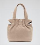 Reiss Cassius Suede And Metal Tote