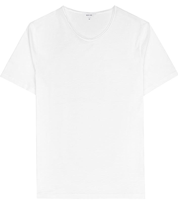 Reiss Majestic - Mens Raw Edge T-shirt In White, Size Xs