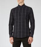 Reiss Pastrana - Mens Window Check Shirt In Blue, Size S