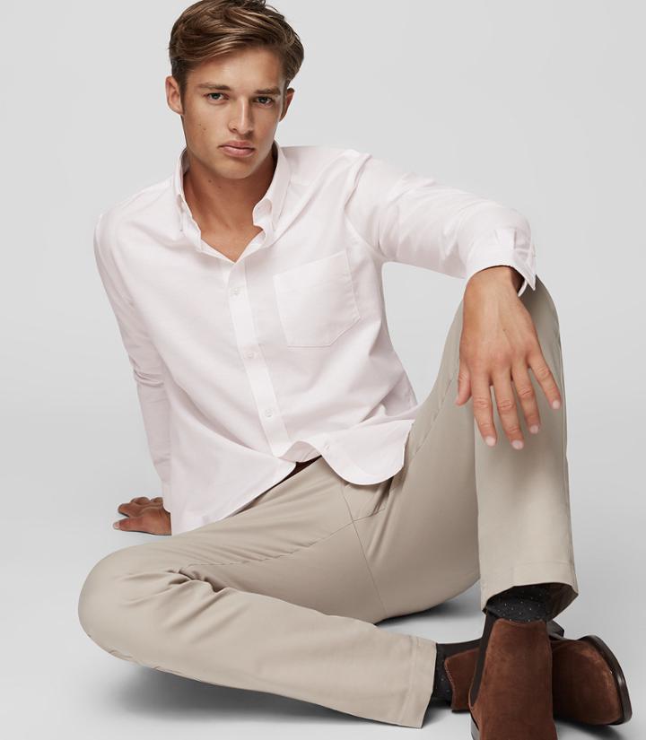 Reiss Chuck - Striped Oxford Shirt In Pink, Mens, Size Xs