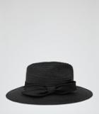 Reiss Carmella - Womens Straw Fedora In Black, Size S/m