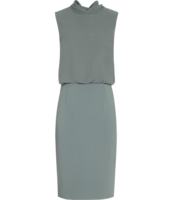 Reiss Angela - Womens High-neck Dress In Green, Size 4