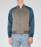 Reiss Humble - Varsity Bomber Jacket In Grey, Mens, Size Xs
