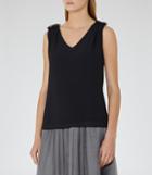 Reiss Star - Womens Shoulder-detail Tank Top In Blue, Size 4