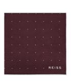 Reiss Planet - Mens Silk Twill Pocket Square In Red, One Size