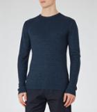 Reiss Tucan - Mens Wool And Linen Jumper In Blue, Size Xs