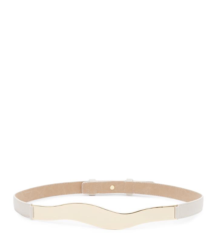 Reiss Bianca - Womens Metal-detail Belt In White, Size Xs