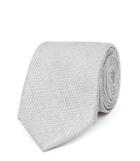 Reiss Ceremony - Textured Silk Tie In Grey, Mens