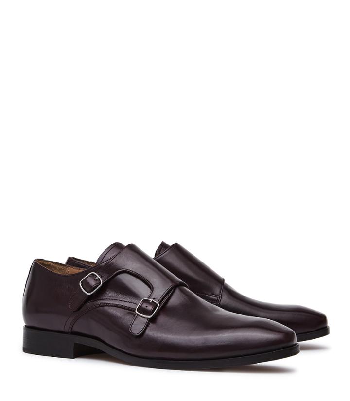 Reiss Filmore - Double Monk Strap Shoes In Red, Mens, Size 8