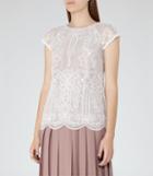 Reiss Etia - Womens Lace Top In Cream, Size 6