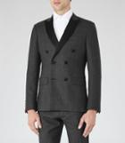 Reiss Marquee B - Wool Tuxedo Blazer In Grey, Mens, Size 36
