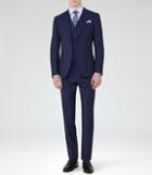 Reiss Jones - Wool Three Piece Suit In Blue, Mens, Size 36