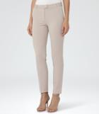 Reiss Joanne - Womens Cropped Tailored Trousers In Brown, Size 8