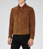 Reiss Downing - Mens Suede Jacket In Brown, Size S