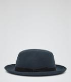 Reiss Epsom - Mens Christys Felt Trilby Hat In Blue, Size M