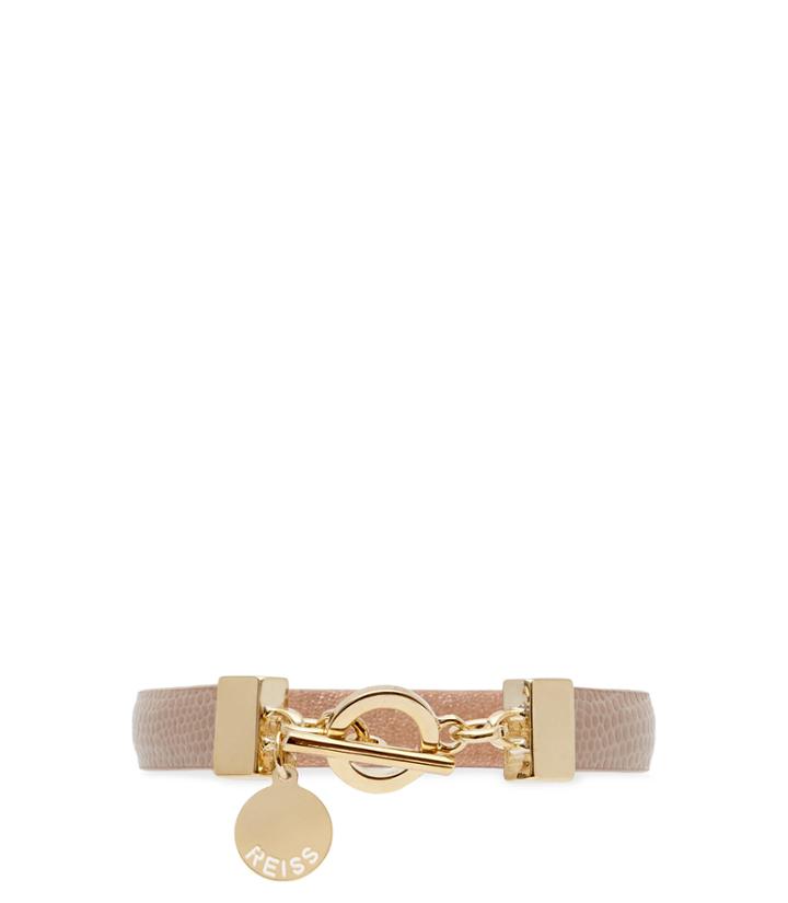 Reiss Pellie - Womens Reversible Leather Bracelet In Red, Size One Size