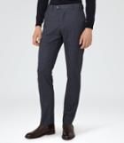 Reiss Hudson - Mens Brushed Tailored Trousers In Blue, Size 30