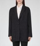Reiss Lene - Womens Lightweight Checked Coat In Black, Size M
