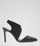 Reiss Atlas - Womens Leather And Neoprene Shoes In Black, Size 4