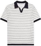 Reiss Martini Textured Stripe Polo Shirt