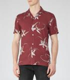 Reiss Oakhart - Floral Printed Shirt In Red, Mens, Size Xs