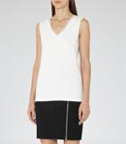 Reiss Faye - Womens Embellished Tank Top In White, Size S