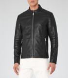Reiss Hatchet - Quilted Leather Jacket In Black, Mens, Size Xs