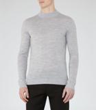 Reiss Windsor - Mens High-neck Cotton Jumper In Grey, Size Xs