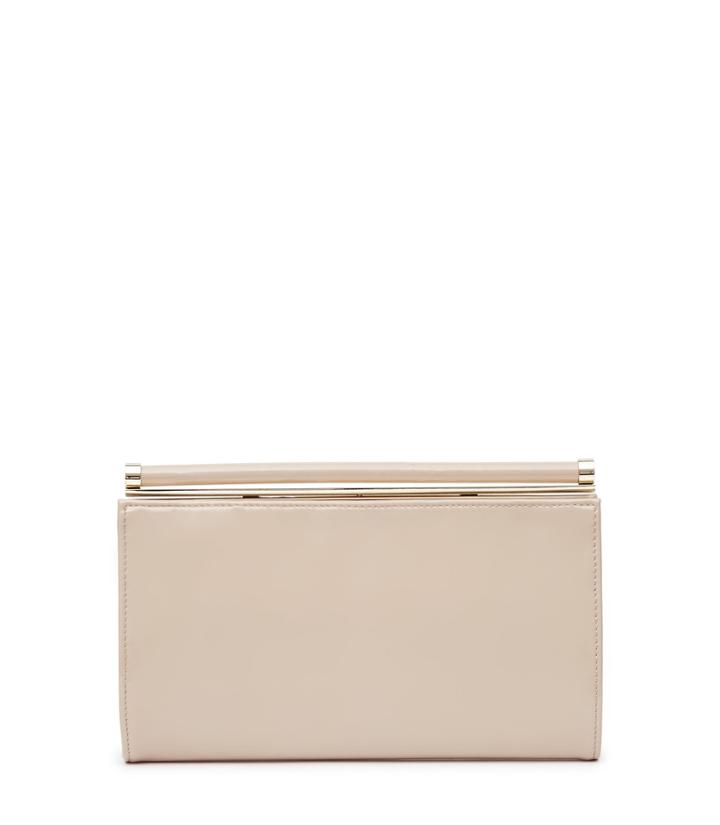 Reiss Christo - Womens Glossy Leather Clutch In White, Size One Size