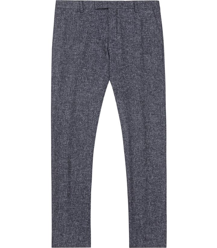 Reiss Turner T - Mens Flecked Slim Trousers In Grey, Size 28