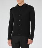 Reiss Oracle - Mens Merino Wool Polo Shirt In Black, Size Xs