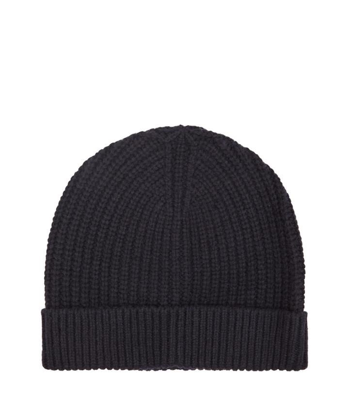 Reiss Milton - Mens Ribbed Beanie Hat In Blue