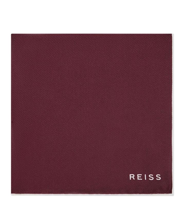 Reiss Moon - Mens Silk Pocket Square In Red, One Size