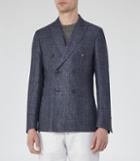 Reiss Robson B - Mens Double-breasted Blazer In Blue, Size 36