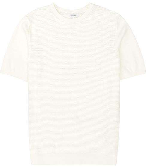 Reiss East Textured Knitted T-shirt